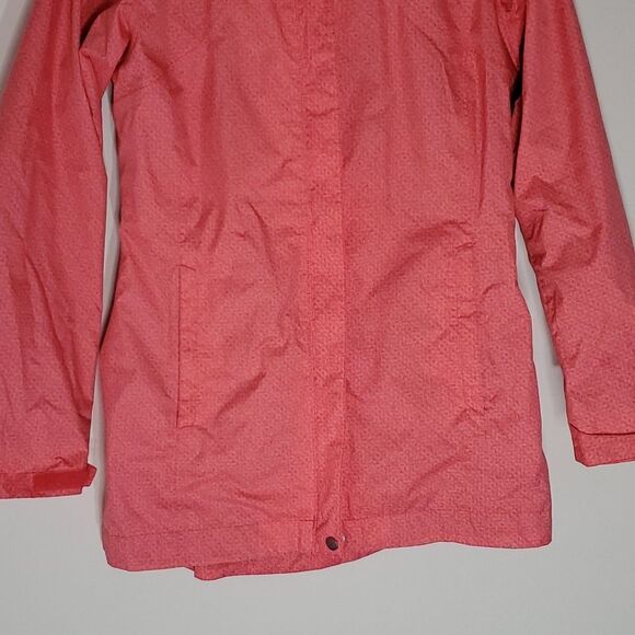 Columbia medium hooded pink water and wind resistant jacket - Picture 3 of 7